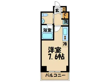 レディアス調布国領(ワンルーム/2階)の間取り写真