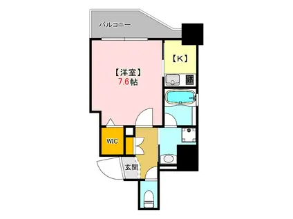 VELOCE III(1K/7階)の間取り写真