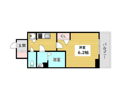 プレサンス難波ヴィータ(1K/4階)の間取り写真