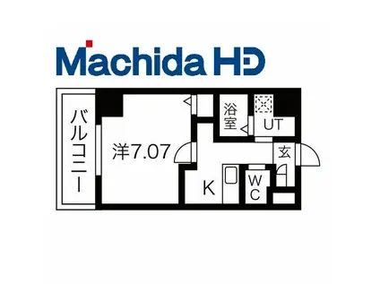 エヌエムキャトフヴァンヌフ(1K/1階)の間取り写真