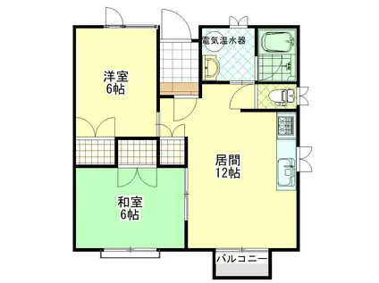 エルフ116(2LDK/1階)の間取り写真