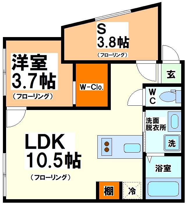 LOTUS NAKANOSHINBASHI(1SLDK/3階)の間取り写真