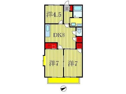 サンパーク馬橋(3DK/2階)の間取り写真