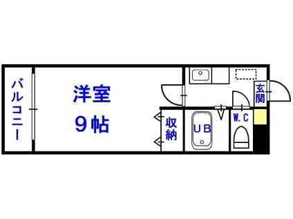 プラチナ・コート53番館(ワンルーム/1階)の間取り写真