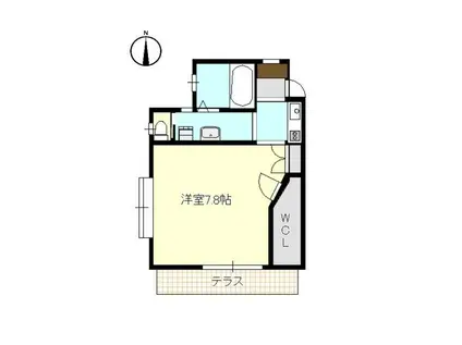 ウッドスパジオI(1K/1階)の間取り写真