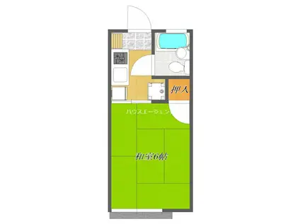 コーポサンライズ(1K/2階)の間取り写真