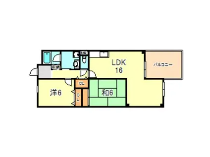 シーサイドパストラル林崎2(2LDK/1階)の間取り写真