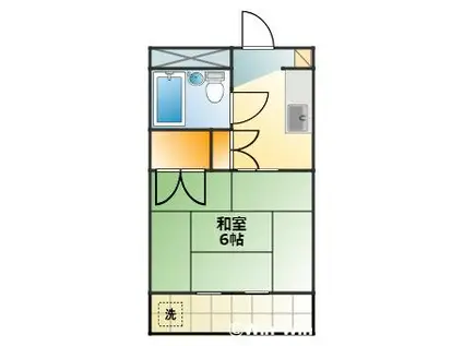 サンライフ堂坂B(1K/1階)の間取り写真