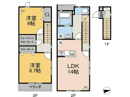 H E R C U L E S(2LDK/1階)の間取り写真