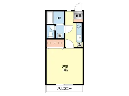 コーポ西村(1K/1階)の間取り写真