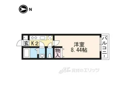 キャンバスKM(1K/5階)の間取り写真