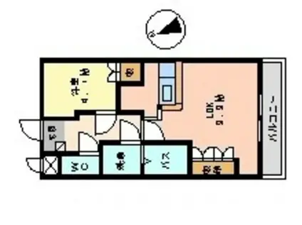 カメリア(1LDK/2階)の間取り写真