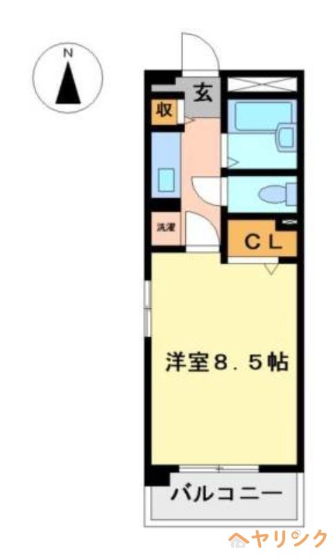 ハイネス修芳(1K/6階)の間取り写真