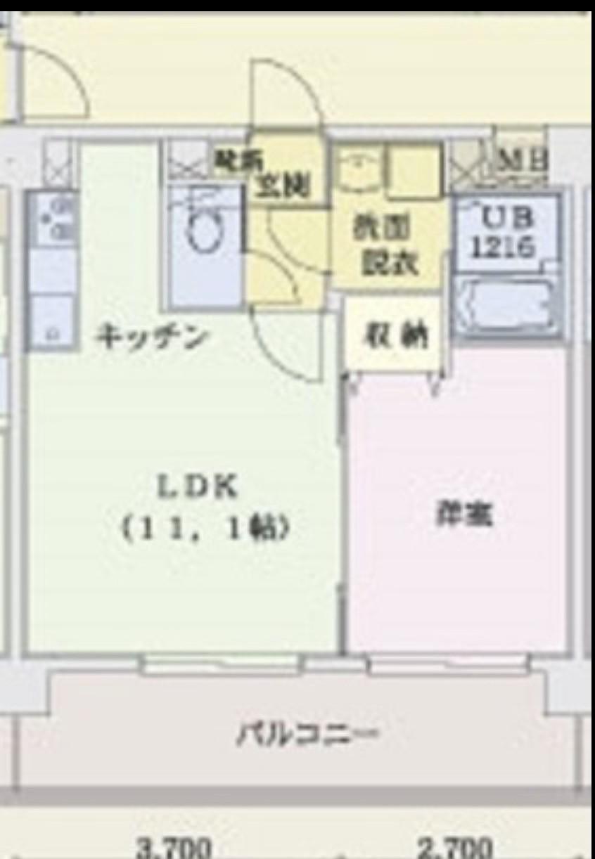 CENTER ISLAND(1LDK/3階)の間取り写真