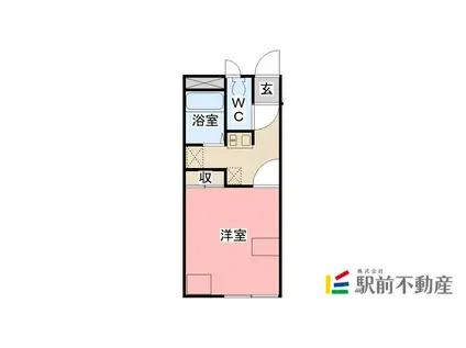 レオパレスZERO(1K/1階)の間取り写真