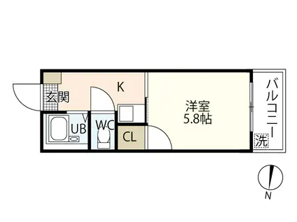 ダイヤレジデンス五日市(1K/5階)の間取り写真