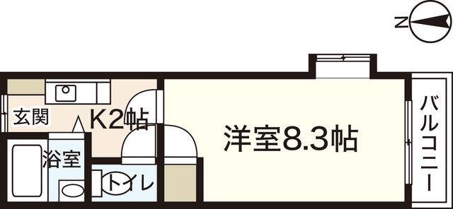 ARASE BLDII(1K/3階)の間取り写真