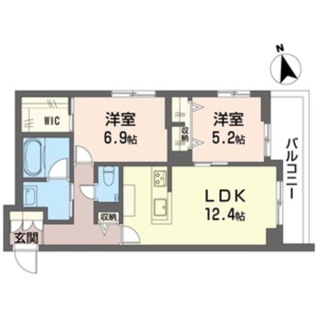 カーサレジオ戸塚(2LDK/1階)の間取り写真