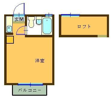 モアクレスト(ワンルーム/1階)の間取り写真