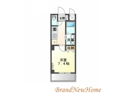 ル ボヌール ドゥ 三国ヶ丘(1K/2階)の間取り写真