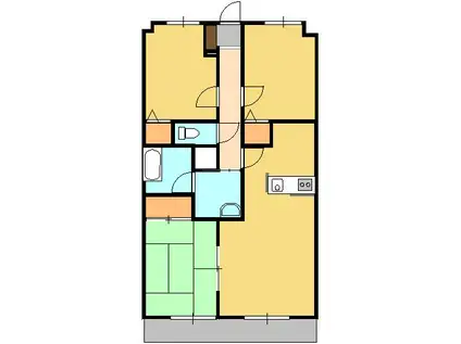 フォレックス秋根(3LDK/4階)の間取り写真