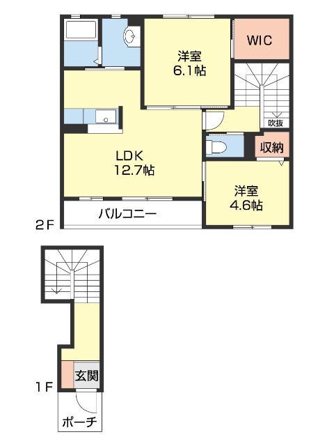 シャーメゾン縁(2LDK/2階)の間取り写真