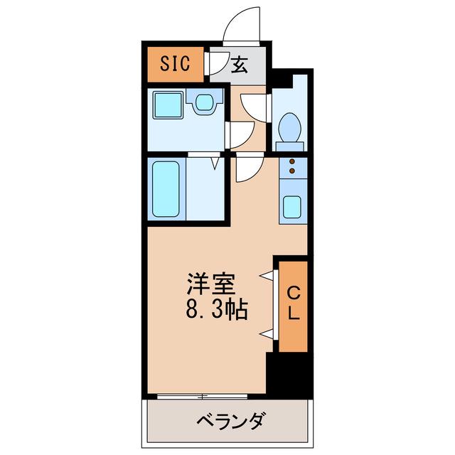 シェモア泉(ワンルーム/3階)の間取り写真