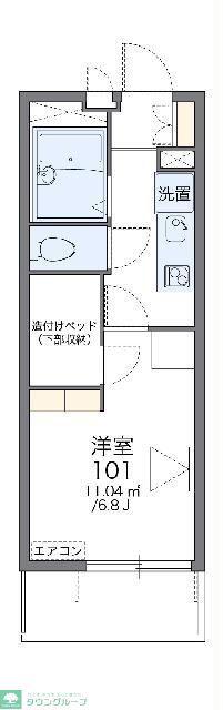レオパレスFUKASION五香(1K/3階)の間取り写真
