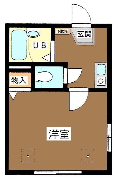 ソフィット丸山(1K/1階)の間取り写真