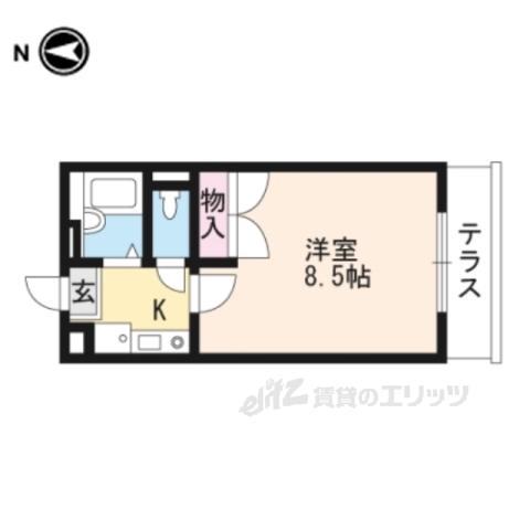レオパレスジュネス(1K/1階)の間取り写真