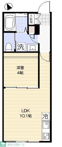 FENICE HAKURAKU(1LDK/1階)の間取り写真