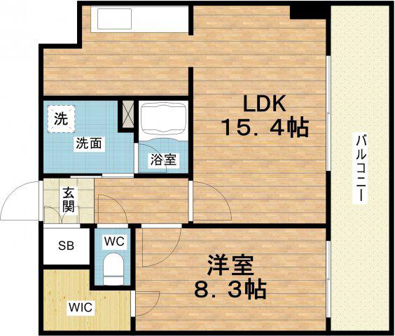 クラウディア野江(1LDK/2階)の間取り写真