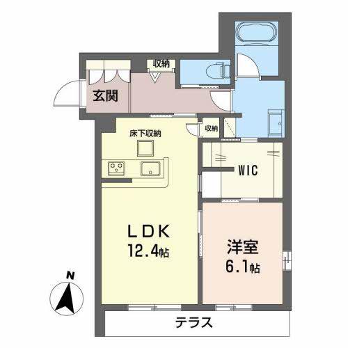 BONRAVIN TOYONAKA PREMIER(1LDK/1階)の間取り写真