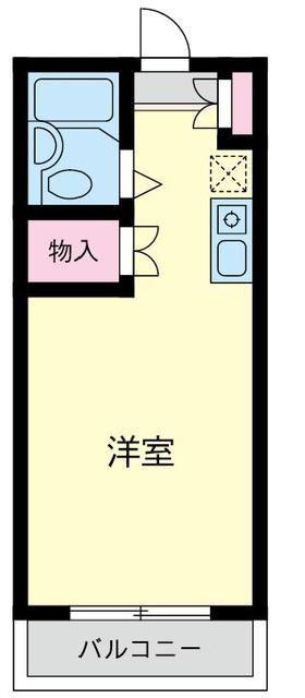 ガーデンパレス湘南台(ワンルーム/4階)の間取り写真