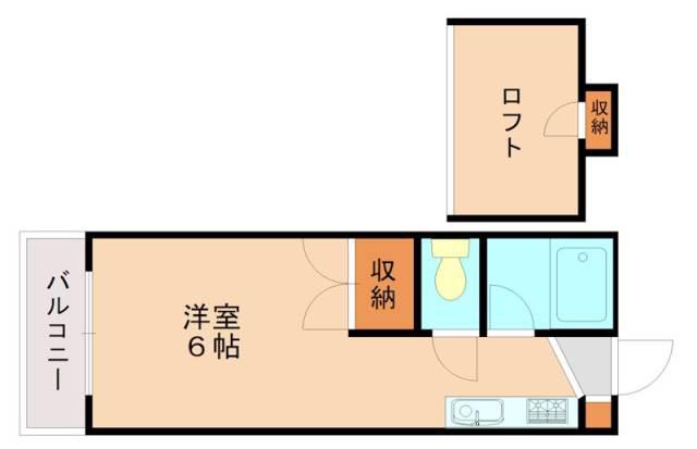 ルビエール28(ワンルーム/2階)の間取り写真