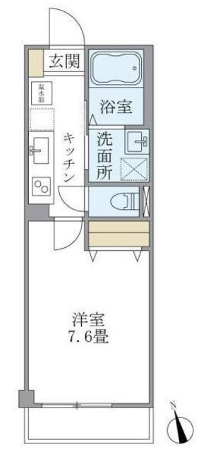 プレシャスカーサ 雑色(1K/2階)の間取り写真