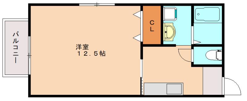 リースランド富士見VB(1K/2階)の間取り写真