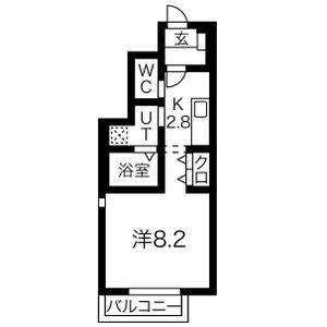 ARMANDあすと長町(1K/1階)の間取り写真
