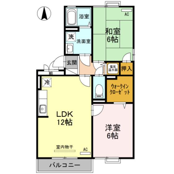 F.T.ビレッジ(2LDK/3階)の間取り写真