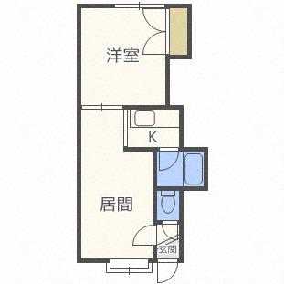 エルムの森参番館(1LDK/3階)の間取り写真