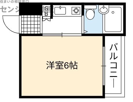 グリーンブリッジハイツ(1K/1階)の間取り写真
