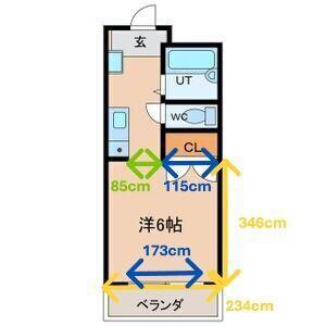 フォレストK3(ワンルーム/2階)の間取り写真