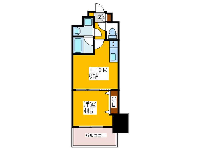 アーバネックス真田山(1LDK/7階)の間取り写真