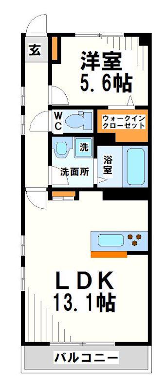 メゾン・プチ・カリーノ(1LDK/3階)の間取り写真