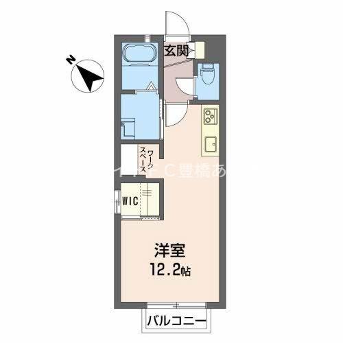 プレジオ II(ワンルーム/2階)の間取り写真