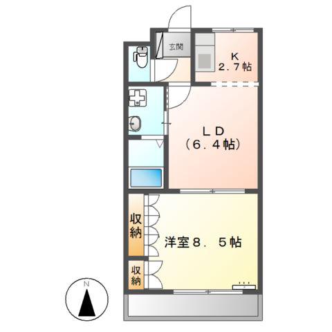コンフォース(1LDK/1階)の間取り写真