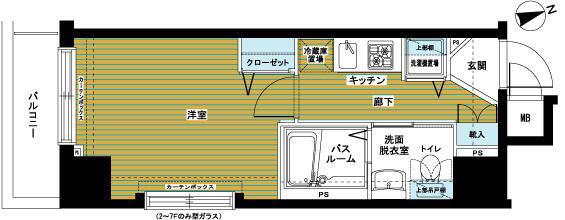 アヴァンティーク銀座東(1K/8階)の間取り写真