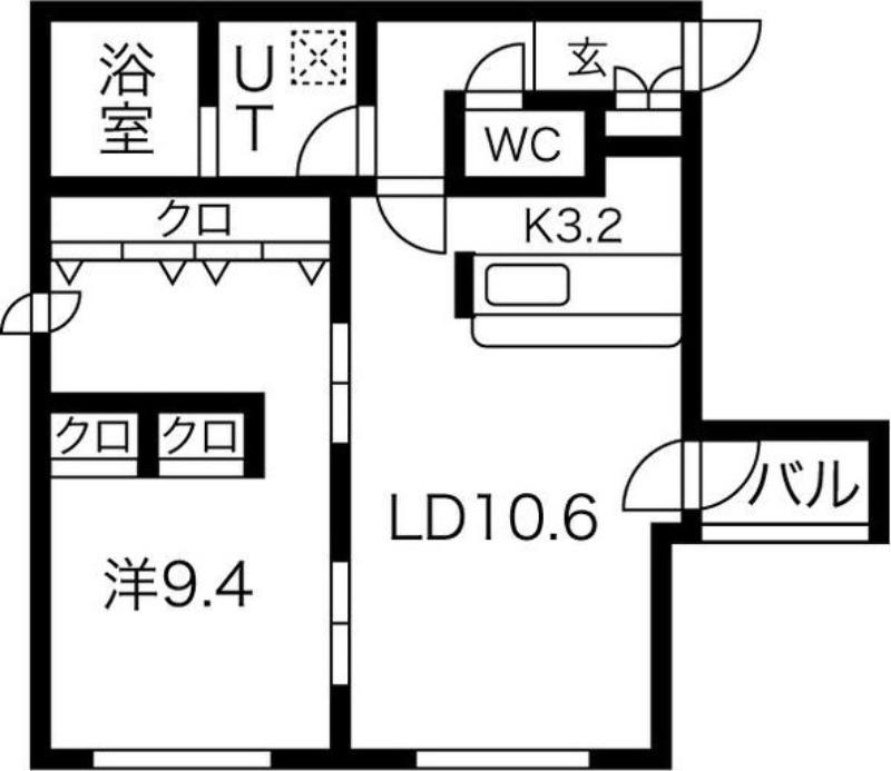 PURE STAGE MARUYAMA(1LDK/2階)の間取り写真