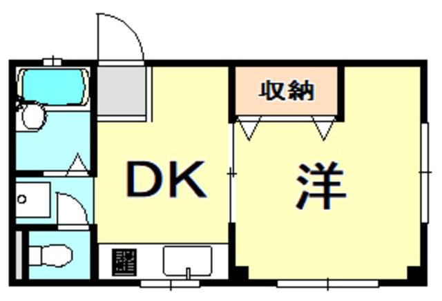 モンテ春日野(1DK/4階)の間取り写真