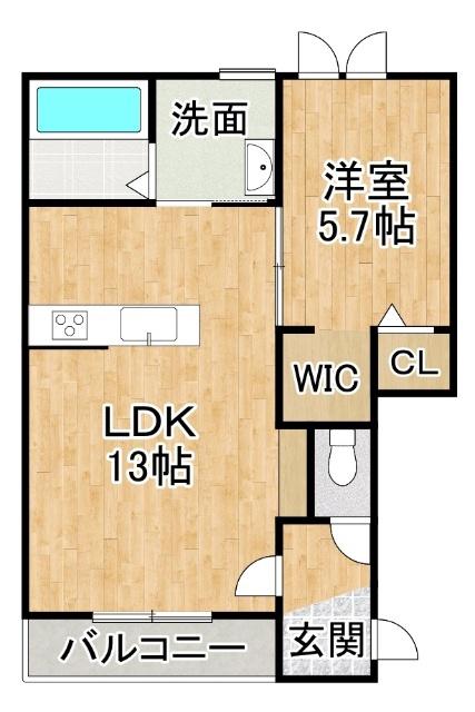 M CUBEII(1LDK/3階)の間取り写真